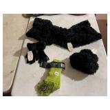 WHITE STAG FAUX FUR SCARF, WHITE STAG GLOVES,