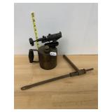 VINTAGE BLOWTORCH, METAL TANK, COIL HANDLE,