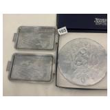 WENDELL AUGUST FORGE, ALUMINUM SERVING SET,