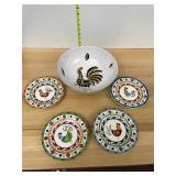 222 FIFTH SUZANI ROOSTER FINE CHINA, SERVING