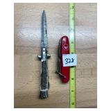 FALCON ITALY DAMASCUS BLADE STILETTOS, HORN