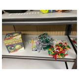 ASSORTED CURLY GIFT BOWS, TRIM A HOME SPARKLING