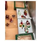 ASSORTED GLASS CHRISTMAS ORNAMENTS, INCLUDES FARM