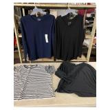 ASSORTED LONG SLEEVE AND SHORT SLEEVE TEES,