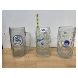 ASSORTED BEER MUGS, INCLUDES LOWENBRAU, BILOW,