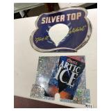 COORS ARCTIC ICE HOLOGRAPHIC SIGN, SILVER TOP
