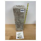 SOLID MARBLE BLOCK, RECTANGULAR FORM, INCISED W