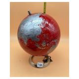 DREXEL HERITAGE GLOBE, RED AND SILVER FINISH,