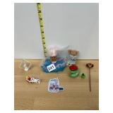ASSORTED MINIATURES, INCLUDES TROLL DOLL, SMALL