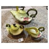 HULL POTTERY TEA SET, INCLUDES TEAPOT W/ LID,