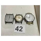 ASSORTED WATCH HEADS, INCLUDES TIMEX RECTANGULAR,