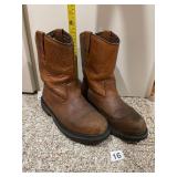 HERMAN SURVIVORS WORK BOOTS, BROWN LEATHER,