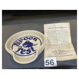 NEW GENEVA STONEWARE SPOON REST, BLUE FLORAL