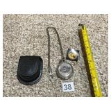 HARLEY-DAVIDSON POCKET WATCH, SILVER-TONE CASE,
