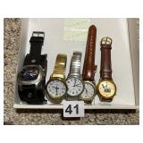 ASSORTED WRISTWATCHES, INCLUDES FOSSIL WIDE