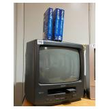 ADMIRAL CRT TELEVISION, INTEGRATED VHS PLAYER,