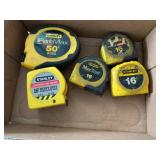 STANLEY TAPE MEASURES, ASSORTED SIZES, INCLUDES