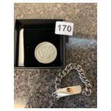 SPEIDEL U.S.A. ID BRACELET, SILVER-TONE METAL,