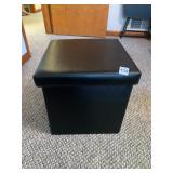 FOLDING STORAGE STOOL, BLACK CARBON FIBER
