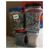 ASSORTED NAILS, INCLUDES VARIOUS SIZES AND TYPES,