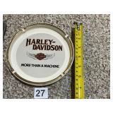 HARLEY-DAVIDSON CERAMIC ASHTRAY, ROUND, GOLD