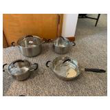 PARINI STAINLESS STEEL COOKWARE SET, INCLUDES