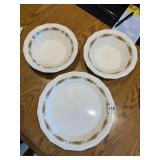 CERAMIC DINNERWARE, INCLUDES TWO BOWLS AND ONE