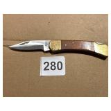 PROTO USA FOLDING POCKET KNIFE, WOOD HANDLE,