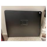 BLACK PORTFOLIO CASE, FAUX LEATHER, ZIPPERED