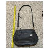 MARC JACOBS CROSSBODY BAG, BLACK PEBBLED LEATHER,