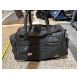 BALTIMORE LUGGAGE CO DUFFEL BAG, BLACK FAUX