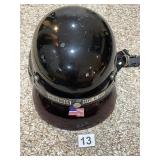 MOTORCYCLE HELMET, BLACK GLOSS FINISH, REMEMBER