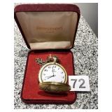 ARMITRON QUARTZ POCKET WATCH, GOLD-TONE CASE,