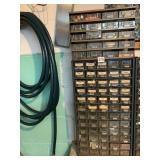 INDUSTRIAL STORAGE CABINET, METAL FRAME, CLEAR