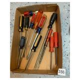 ASSORTED SCREWDRIVERS, INCLUDES CRAFTSMAN, ROSCO,
