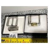 HARLEY-DAVIDSON BELT BUCKLES, METAL, SILVER-TONE