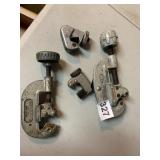 ASSORTED PIPE AND TUBING CUTTERS, INCLUDES