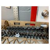 ASSORTED CHROME SOCKETS, INCLUDES VARIOUS SIZES,
