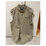 XL HARLEY-DAVIDSON SLEEVELESS DENIM SHIRT,