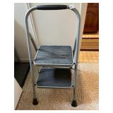 FOLDING STEP STOOL, METAL CONSTRUCTION, TWO-STEP