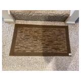 TEXTILE FLOOR MAT, BROWN TONE, RECTANGULAR,