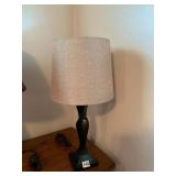 TABLE LAMP, MATTE BLACK FINISH, TWISTED COLUMN