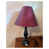 TABLE LAMP, MATTE BLACK FINISH, URN-STYLE BASE,