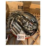 ASSORTED SOCKETS, VARIOUS SIZES, CHROME FINISH,