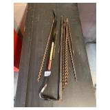 CENTRAL FORGE WRECKING BAR, ASSORTED AUGER DRILL