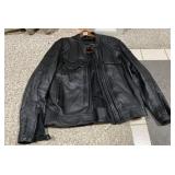 SZ 3XT FIRSTGEAR MOTORCYCLE JACKET, BLACK LEATHER