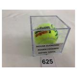 WILSON US OPEN TENNIS BALL, SIGNED BY NOVAK
