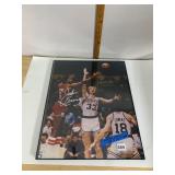 FRAMED PHOTOGRAPH, LARRY BIRD AND JULIUS ERVING,