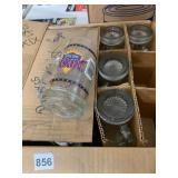 SUPER BOWL XXIX GLASS MUGS, CLEAR GLASS, STAR