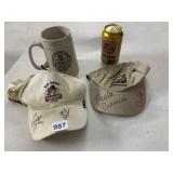 GUINNESS CERAMIC MUG, IRON CITY BEER CAN, TWO